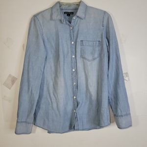 Womans J Crew Mercantile Chambray Button front Shirt Size S